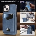 thumbnail image 3 of Compatible with Magsafe 2 in 1 Detachable for iPhone 14 Wallet Case with Card Holder Women Men, Magnetic PU Leather RFID Blocking Flip Kickstand Credit Slots,for iPhone 14, Blue, 3 of 7