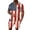Z11-Khaki, variant on Men's USA Flag Plaid Patchwork Polo Shirt & Shorts Set, Short Sleeve Quarter Zip 2 Piece Tracksuit, Casual Summer Outfit