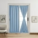 thumbnail image 1 of Cortinas de puerta francesa de alta precisión de color sólido, con ojal para barra de deslizamiento, azul 25*40 (64*102), 1 of 8