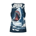 thumbnail image 4 of Fotbe Shark Pattern Men's Quick Dry Workout Tank Top Gym Muscle Tee Fitness Bodybuilding Sleeveless T Shirt Breathable Workout Shirt-Large, 4 of 9