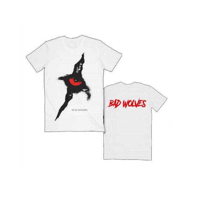Bad Wolves Unisex T-Shirt Dear Monsters Eye & Logo (Back Print)