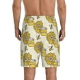 thumbnail image 3 of Fotbe Cartoon Honey Pot Bee Sunflower Pajama Shorts for Men, Men's Pajama Bottoms, Sleepwear,Short Pajama Pants-, 3 of 9