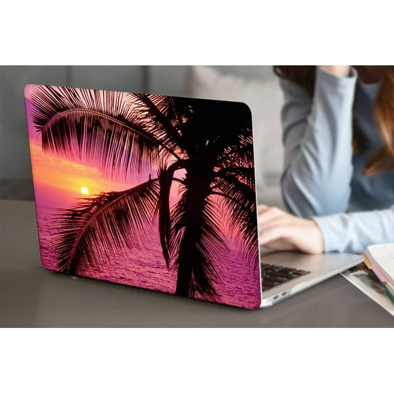 KSK KAISHEK Plastic Hard Protective Shell Case Cover for 2021 - 2023 Release MacBook Pro 16 inchs XDR Display & Touch ID + Black Keyboard Cover Model: M2 A2780 & A2485 M1 Flowers 305_1