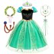 thumbnail image 1 of Vestidos de Anna para niños, vestido de princesa, disfraz de Cosplay para niña, ropa de verano para Halloween, cumpleaños, Carnaval, bata de fiesta Fivean unisex, 1 of 2
