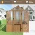 thumbnail image 7 of MUCHANT 6x12 FT Wooden Greenhouse for Outdoors, Walk-in Large Green House with Quick Setup Structure and Roof Vent for Garden Backyard, 7 of 7
