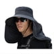 thumbnail image 1 of Sombrero de Pesca para , Protección Solar, Protección UV, Cubierta para el Cuello, Ala , Solapa para el Cuello, Gorra de Pesca para Viajes, Camping, Senderismo, 1 of 5