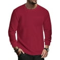 thumbnail image 3 of GENTS BLISS Long Sleeve Men Shirts Crew Neck Waffle Shirts for Men Lightweight Men T shirts with Pocket, 3 of 9