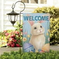 thumbnail image 3 of Happy Easter Day Garden Flag Linen Outdoor Flag Colorful Eggs Cute Bunny Yard Flags Double Sided House Flag for Home,indoor ,12.5''×18''in., 3 of 4