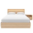thumbnail image 1 of Harlow 3 Piece Bedroom Set with Slatted Bedframe, Headboard with Integrated Light, 1 Nightstand, 1 of 7