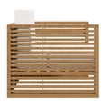 thumbnail image 3 of Modway Carlsbad 3-Piece Teak Wood Outdoor Patio Set in Natural/White, 3 of 7