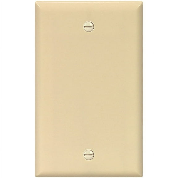 Cooper Wiring Devices 2129V 1-Gang Blank Wall Plate, Box Mount Cover, Standard Size, Thermoset Plastic, Ivory