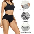 thumbnail image 3 of Hbhpov Women High Waist Briefs Strechy Cotton Underwear, 6 Pack, Size S-3XL, 3 of 6