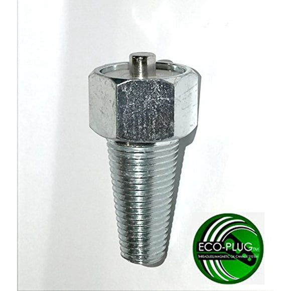 12MM – 16MM Magnetic Oil Drain Plug by ECO-PLUG, Threadless Magnetic Drain Plug for Aluminum Oil Pans. Universal Plug with Tapered, Self-Tap Thread, Easy to Install, Permanently Re