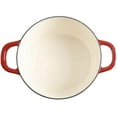 thumbnail image 4 of Crock-Pot 7 Quart Round Enamel Cast Iron Covered Dutch Oven Cooker, Scarlet Red, 4 of 6