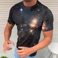 thumbnail image 4 of Penkiiy Galaxy Printed Shirt , Men's Print Graphic T Shirt Short Sleeve Summer T-Shirt Novelty Casual Tee S Multicolor, 4 of 6