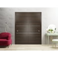 thumbnail image 3 of Sliding Closet Bypass Doors 64 x 80 inches | Planum 0110 Chocolate Ash with Frosted Glass | Sturdy Rails Moldings Trims Hardware Set | Wood Solid Bedroom Wardrobe Doors, 3 of 6