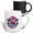 Multicolor, variant on 3drose, Pink Flamingo on a Tropical Beach at Sunset. Christmas in July Gift, 11oz Two-tone Blue Mug