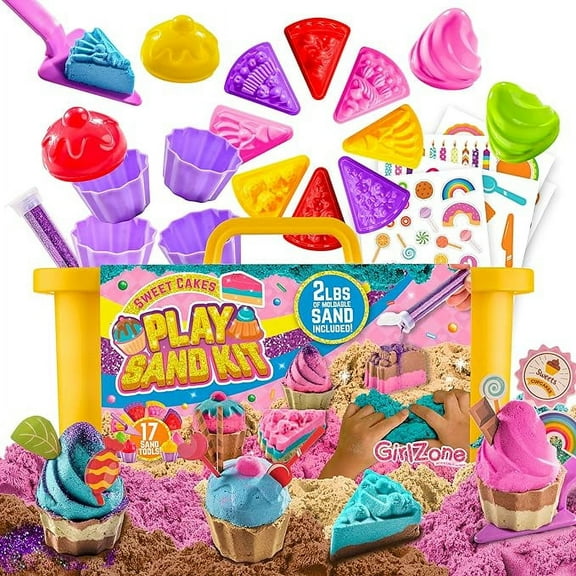 GirlZone Sweet Cake Play Sand Kit 2.2lb