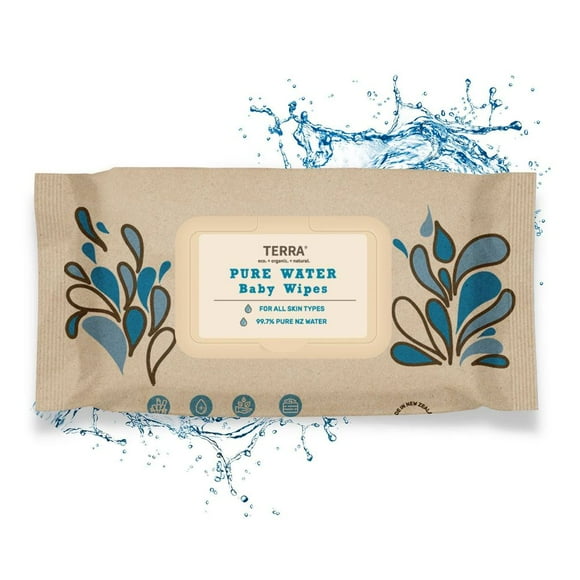 Terra Lingettes pour Bébé en Bambou - Eau de Nouvelle-Zélande (70 Unités)