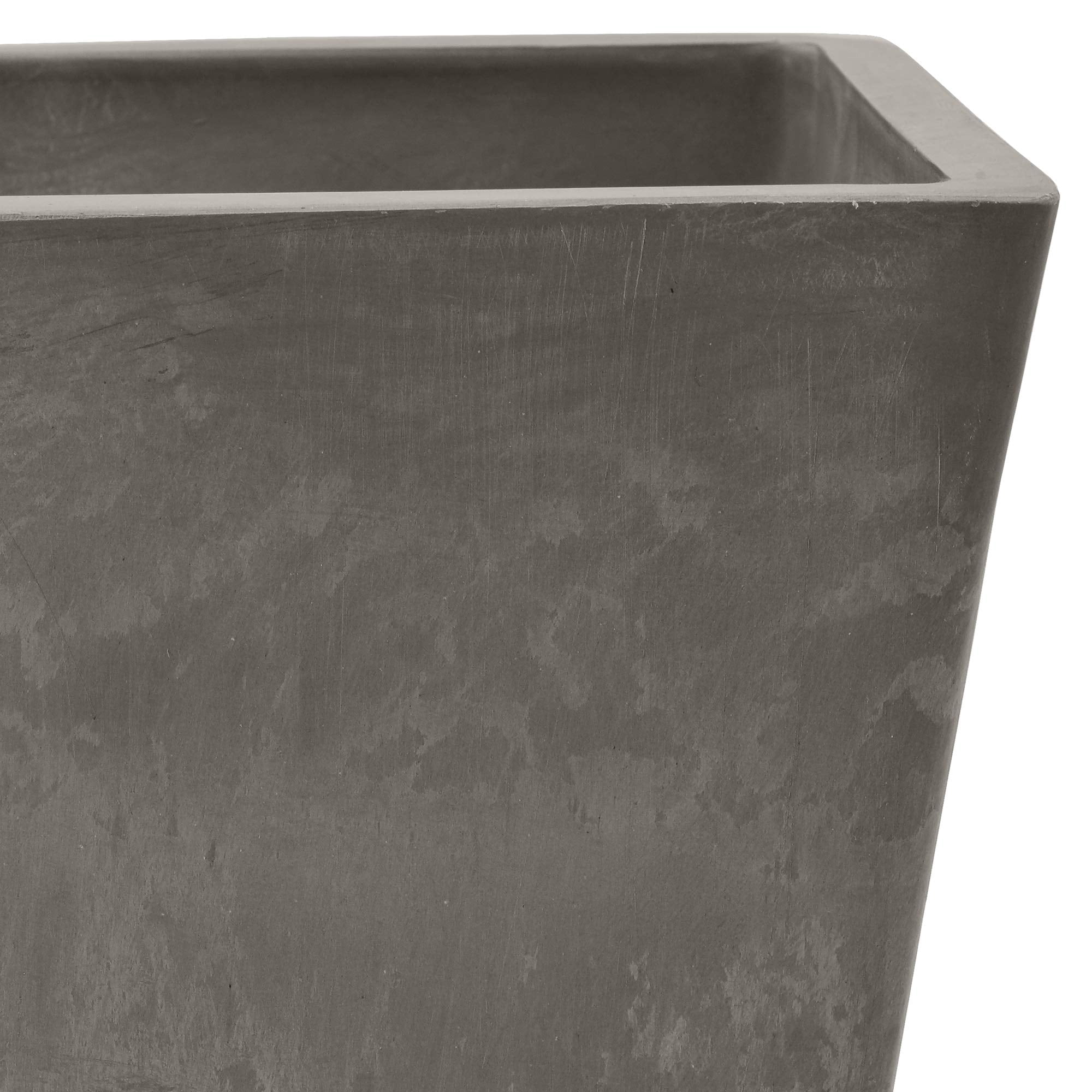 Plastic Stone Wood Composite Simplicity Window Box Planter with Drillable Drainage Hole Cement Color 17.5 x 7 x 6 Inches