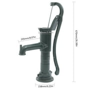 Miumaeov Heavy Duty Hand Operated Pump Cast Iron Outdoor Yard Pond Well Water Pitcher Maximum Pressure 26ft for Backyard Garden Green