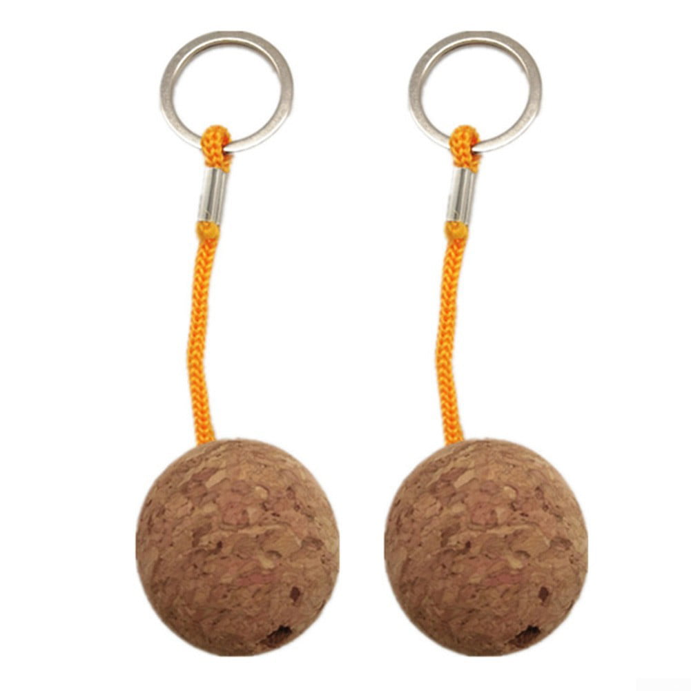 35mm Lightweight Water Sports Safety Floating Cork Keyring Key Chain Buoyant
