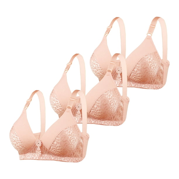 WILLBEST Brasier Sin Varillas Mujer Sujetador De Yoga Para Mujer, Talla Grande, Con Hebilla Frontal, Borde De Encaje, Sin Aro De Acero, Ajuste Sin Costuras, Talla 2206