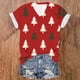 thumbnail image 1 of Puntoco Blusa de manga corta con cuello en V y estampado liso para mujer, estilo casual, para verano, 1 of 3