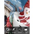 thumbnail image 7 of Blue Grey Snowman Christmas Cloth Napkins Set of 6 Reusable Dinner Napkins, Xmas Snowflake Birds Berry Winter Cocktail Napkin Washable Table Napkins for Wedding/Holiday Party/Baby Shower 20"x20", 7 of 7