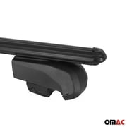 Roof Rack Flush Rail Cross Bars Carrier Anti-Theft Lockable 50 2 Pcs Black