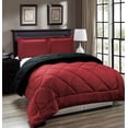 thumbnail image 5 of 2pc Down Alternative Reversible Comforter Set Red and black Twin Size, 5 of 5