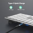 thumbnail image 4 of TECKNET BASICS Bluetooth Keyboard Rechargeable, 4-device free switching (2.4G+BT), ultra-slim full size, quiet typing, adjustable stand, 12 multimedia keys, for PC/laptop/Smart TV/phone., 4 of 8
