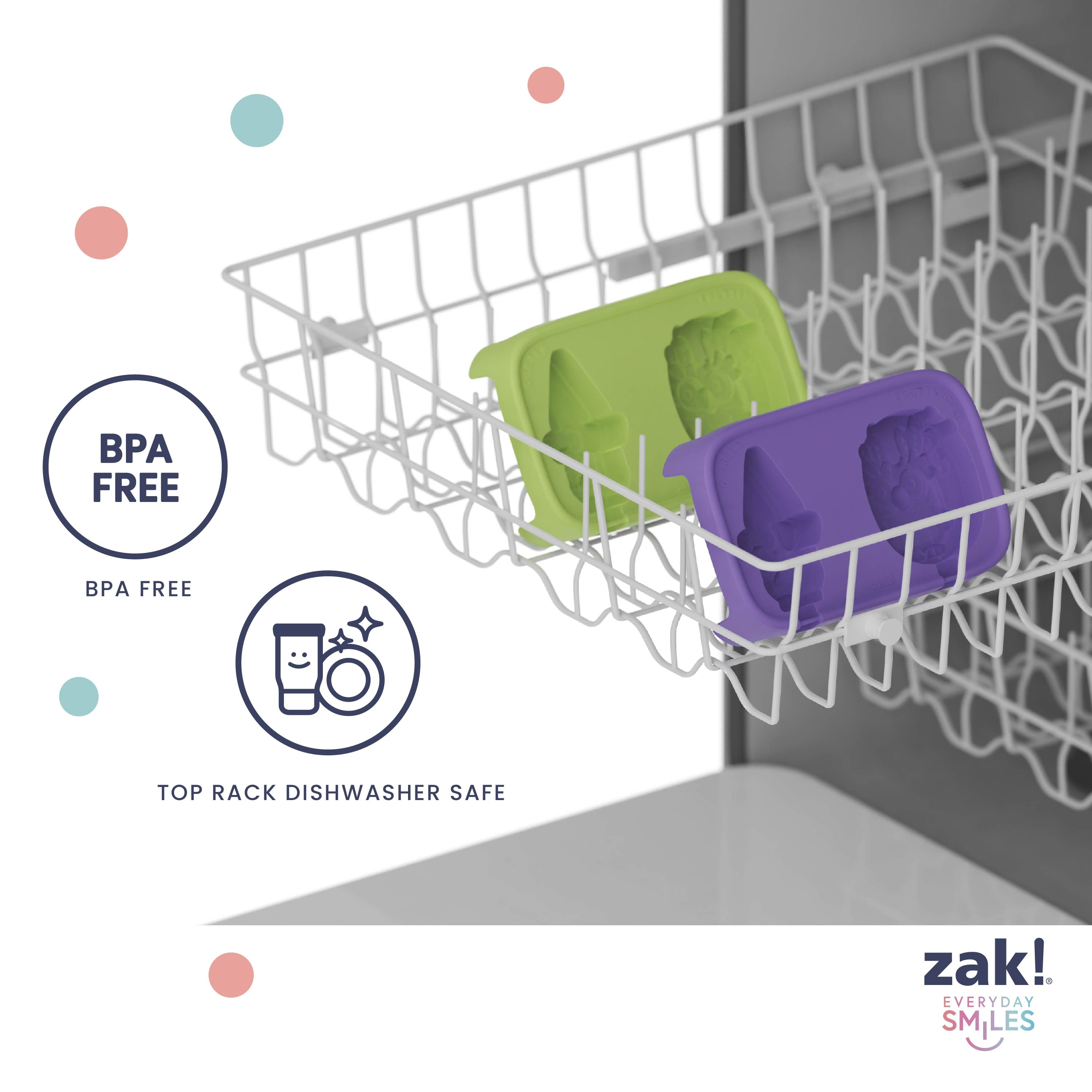 Zak Designs 8 Ice Pop Bluey 4 Pack Stackable Ice Pop Trays, Kids Summer Fun with Bluey, Bingo, Chattermax, and Gnome