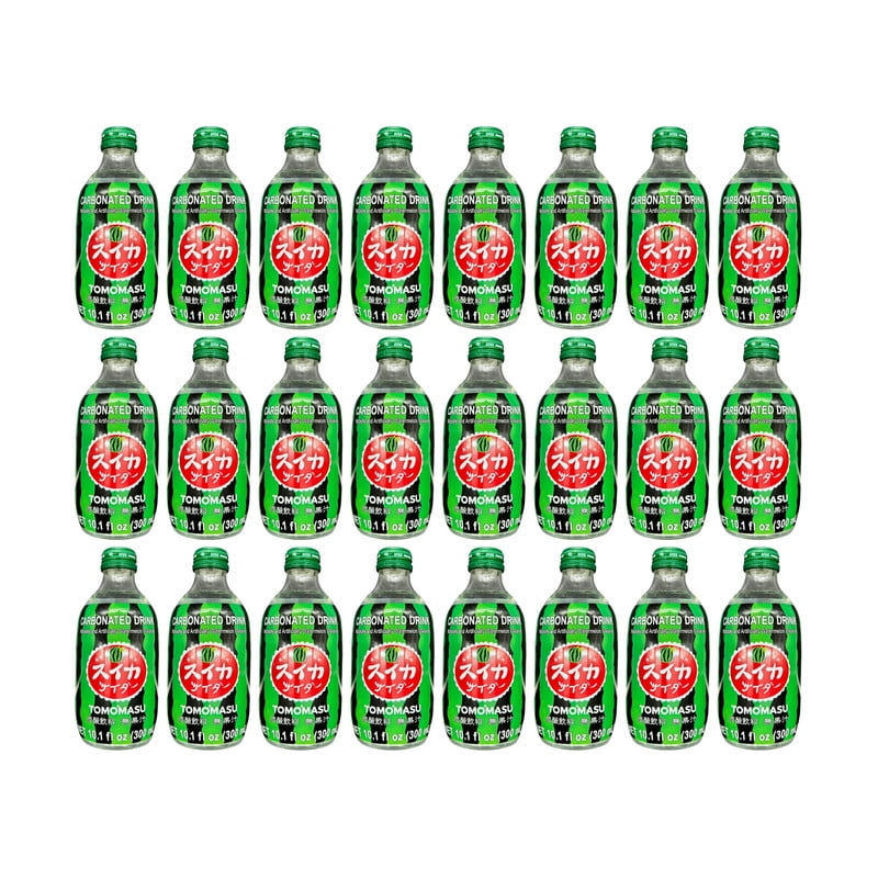 Tomomasu Japanese Carbonated Soda Suika, 10.1 fl oz, 24 pack