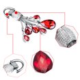thumbnail image 3 of Xotic Tech Universal Key Chain Ring, Flaming Rhinestone Crystal Water-drop Teardrop Diamond Car Home Keychain Ring for Girls Ladies, Red, 3 of 7