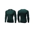 thumbnail image 2 of Innerwin Hauts de Musculation à Manches Longues T-Shirt de Sport pour Hommes Couche de Base de Gym Chandails de Compression Décontractés Vert Foncé 3TG, 2 of 3