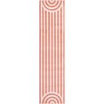 thumbnail image 2 of Unique Loom Whimsy Kids Collection Area Rug - Lines (2' x 8' Runner Soft Coral Pink/Ivory), 2 of 9