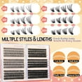 thumbnail image 3 of Eyelash Clusters 30D+40D+50D+60D+80D+100D Lash Clusters Wispy Individual Lashes 480PCS D-curly Lash Extension 10-16MM Natural Lashes Clusters DIY Cluster Eyelash Extensions for Beginners, 3 of 7