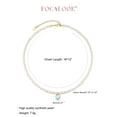thumbnail image 6 of FOCALOOK Pearl Necklaces for Women Small Dainty Freshwater Cultured Baroque Pearl Strand Faux Pearl Choker Necklace with March Birthstone, 6 of 7