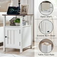 thumbnail image 4 of IFGET Farmhouse Nightstand Set of 2 with Barn Door, 4 of 6