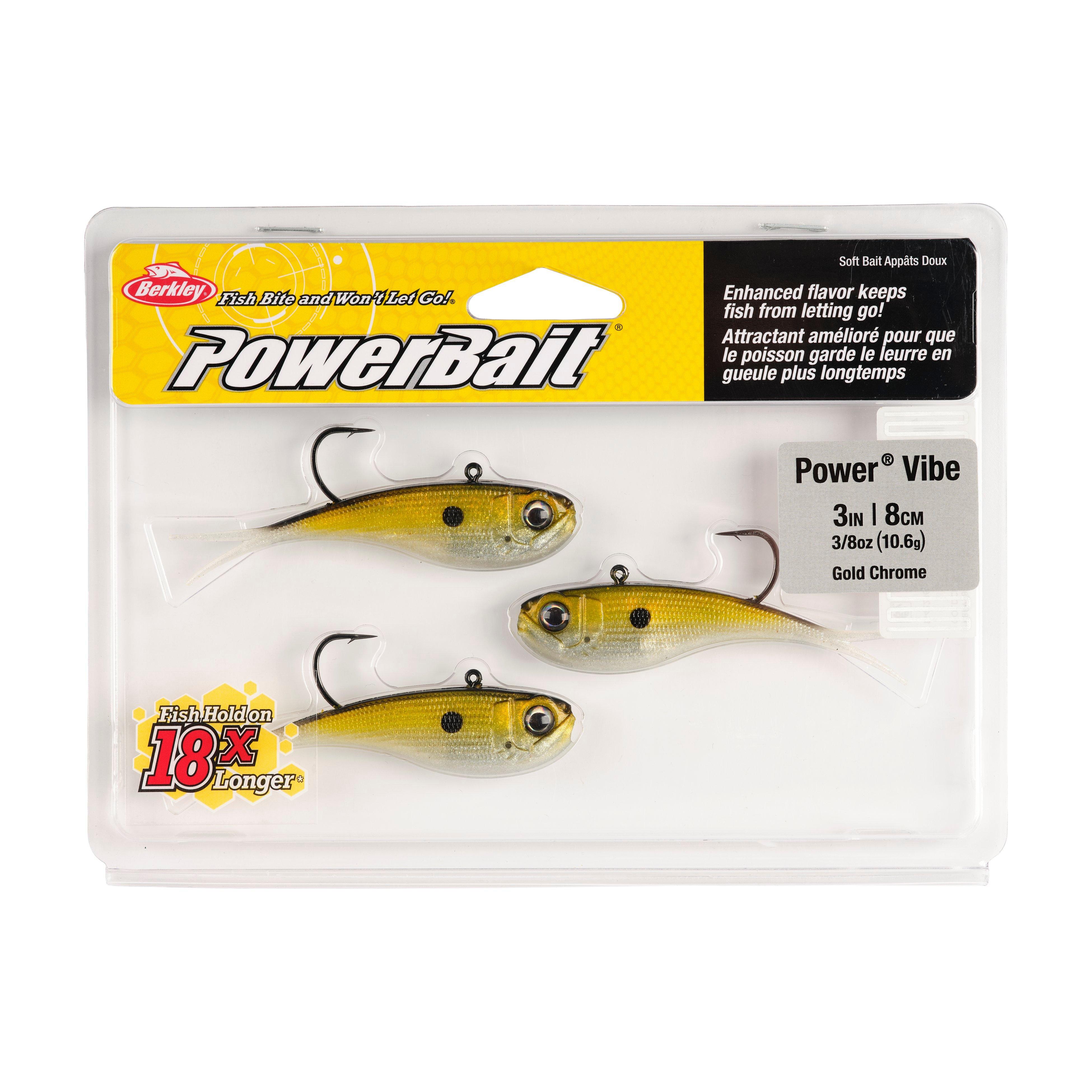 Berkley PowerBait® Power® Vibe, 3 in, Gold Chrome