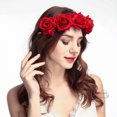 thumbnail image 4 of Elegante rosa flores banda para el cabello accesorios para fotos de aro para el cabello para bodas, fiestas, cosplay, vacaciones, 4 of 5