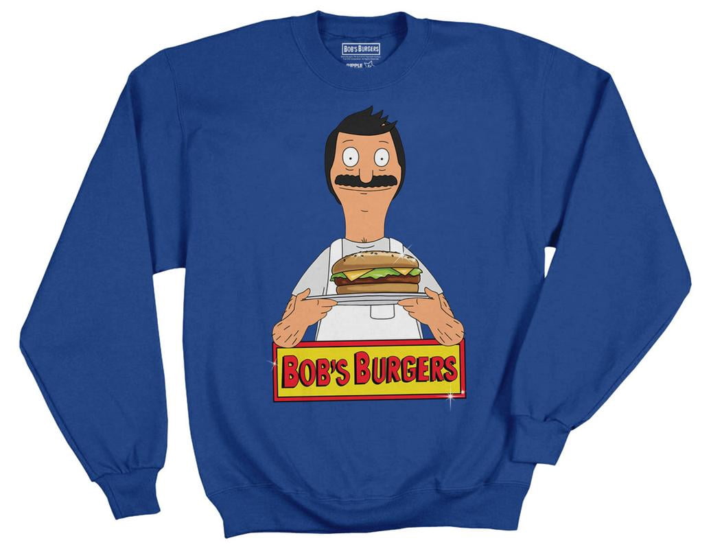 Ripple Junction Bob's Burgers Shiny Burger Adult Sweatshirt Small Royal - Walmart.com