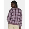 thumbnail image 3 of 99 Jane Street Women's V-Neck Cardigan Sweater with Long Sleeves, Midweight, Sizes XS-XL, 3 of 5