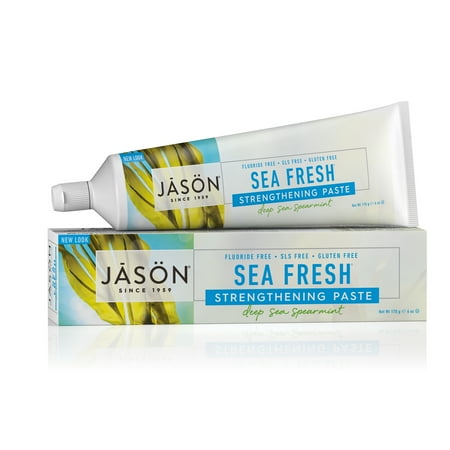 JASON Sea Fresh Strengthening Fluoride-Free Toothpaste, 6 Ounce Tube