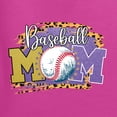 thumbnail image 2 of Baseball Mom Cheetah Glitter Sports Womens Graphic T-Shirt, Fuschia, X-Large, 2 of 5