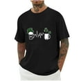 thumbnail image 1 of Hombro Frío Tops Día de San Patricio Impreso Cuello Redondo Gota Hombro, Manga Corta Casual de los Hombres, 1 of 3