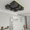 thumbnail image 4 of Koova Overhead Bin Rack for Four Bins | Overhead Garage Storage Rack to Mount on Ceiling with Adjustable Width | Supports Most Black and Yellow Storage Bins | Easy to Install | Made in USA | 4 Sets, 4 of 4