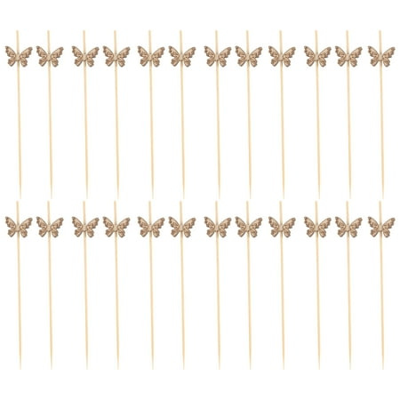 

Homemaxs 100pcs Butterflies Fruit Picks Cocktail Sticks Fruit Sticks Party Supplies