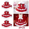 thumbnail image 1 of Vestido Navidad para Lindos Gatos Perro Vestido Rojo para Pequeños Y Medianos (M), 1 of 7
